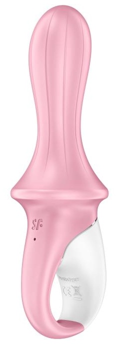 Розовый вибромассажер Air Pump Booty 5+ - 18,1 см.