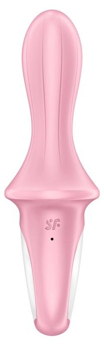 Розовый вибромассажер Air Pump Booty 5+ - 18,1 см.