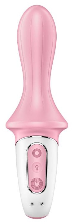 Розовый вибромассажер Air Pump Booty 5+ - 18,1 см.