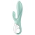 Зеленый вибратор-кролик Satisfyer Air Pump Bunny 5+ с функцией расширения - 20,4 см.