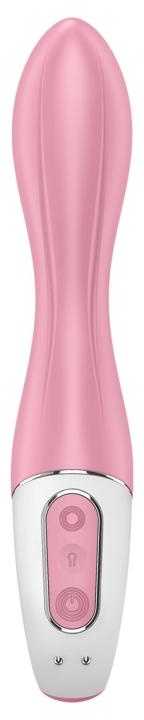 Розовый вибромассажер с функцией расширения Air Pump Vibrator 2 - 20,9 см.