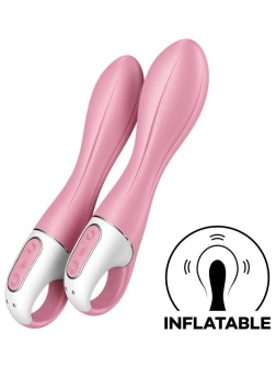 Розовый вибромассажер с функцией расширения Air Pump Vibrator 2 - 20,9 см.