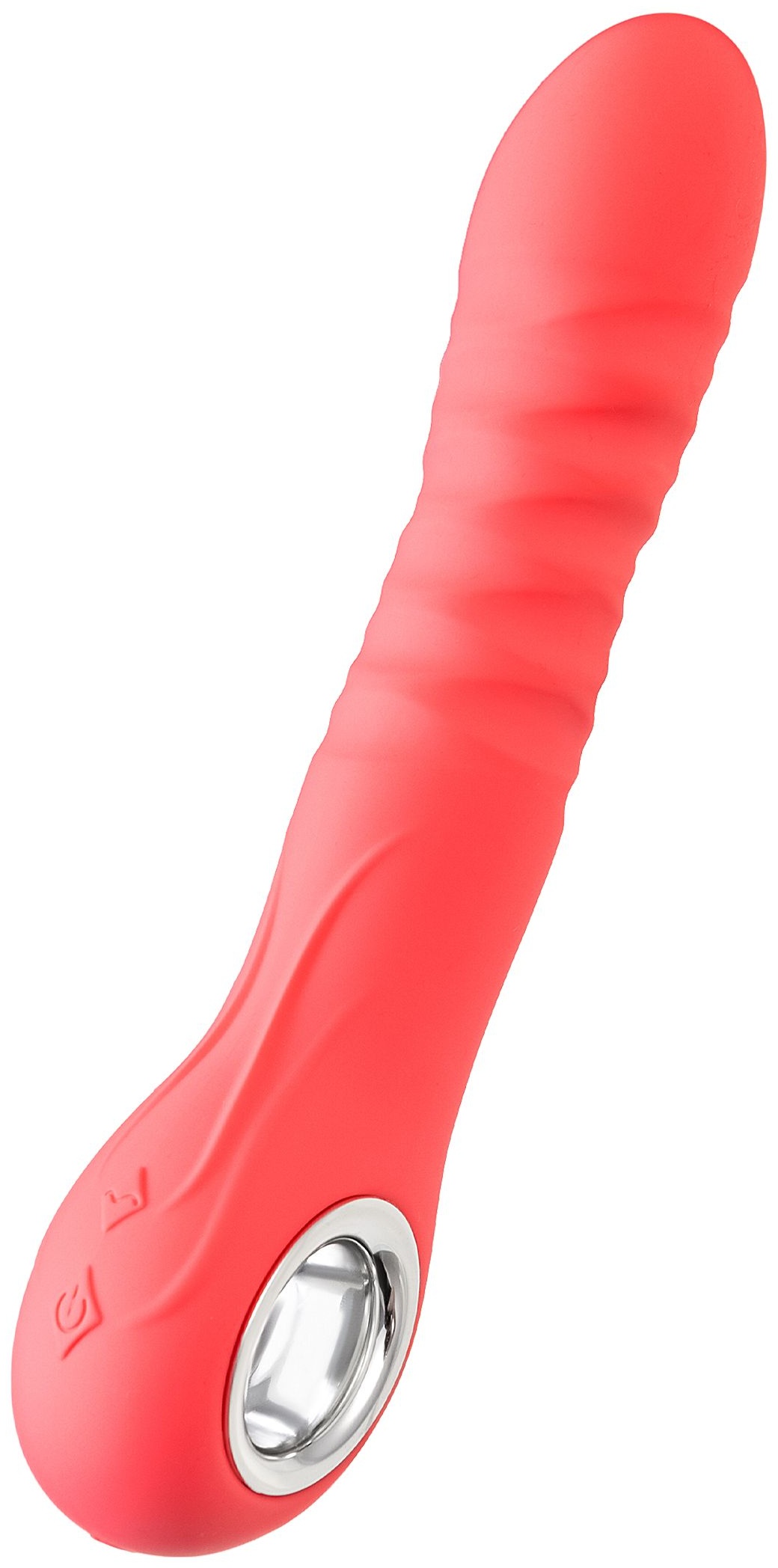 Коралловый вибратор Flox с возвратно-поступательными движениями - 21,5 см.