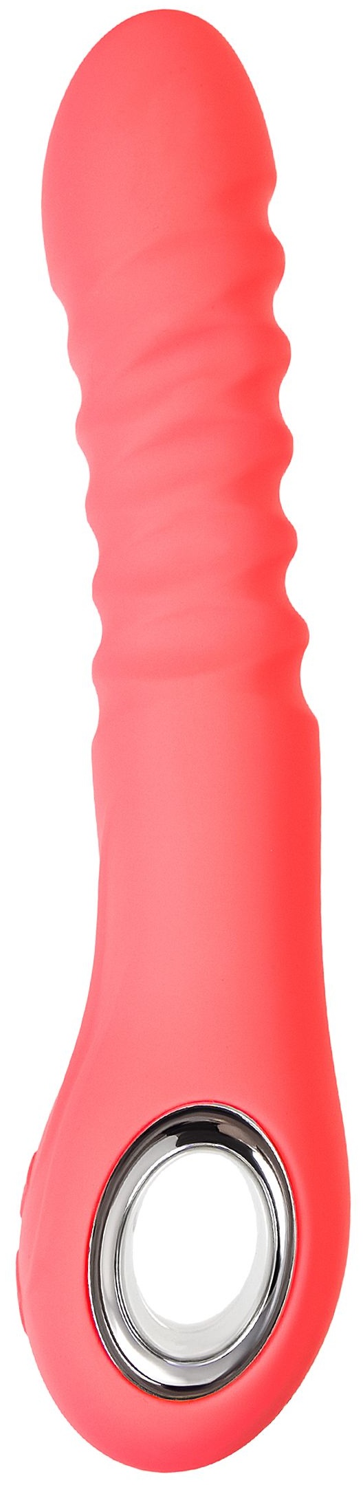 Коралловый вибратор Flox с возвратно-поступательными движениями - 21,5 см.