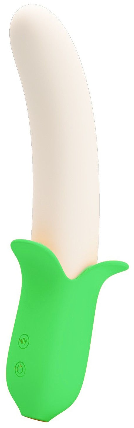 Силиконовый вибратор Banana Knight - 19,5 см.