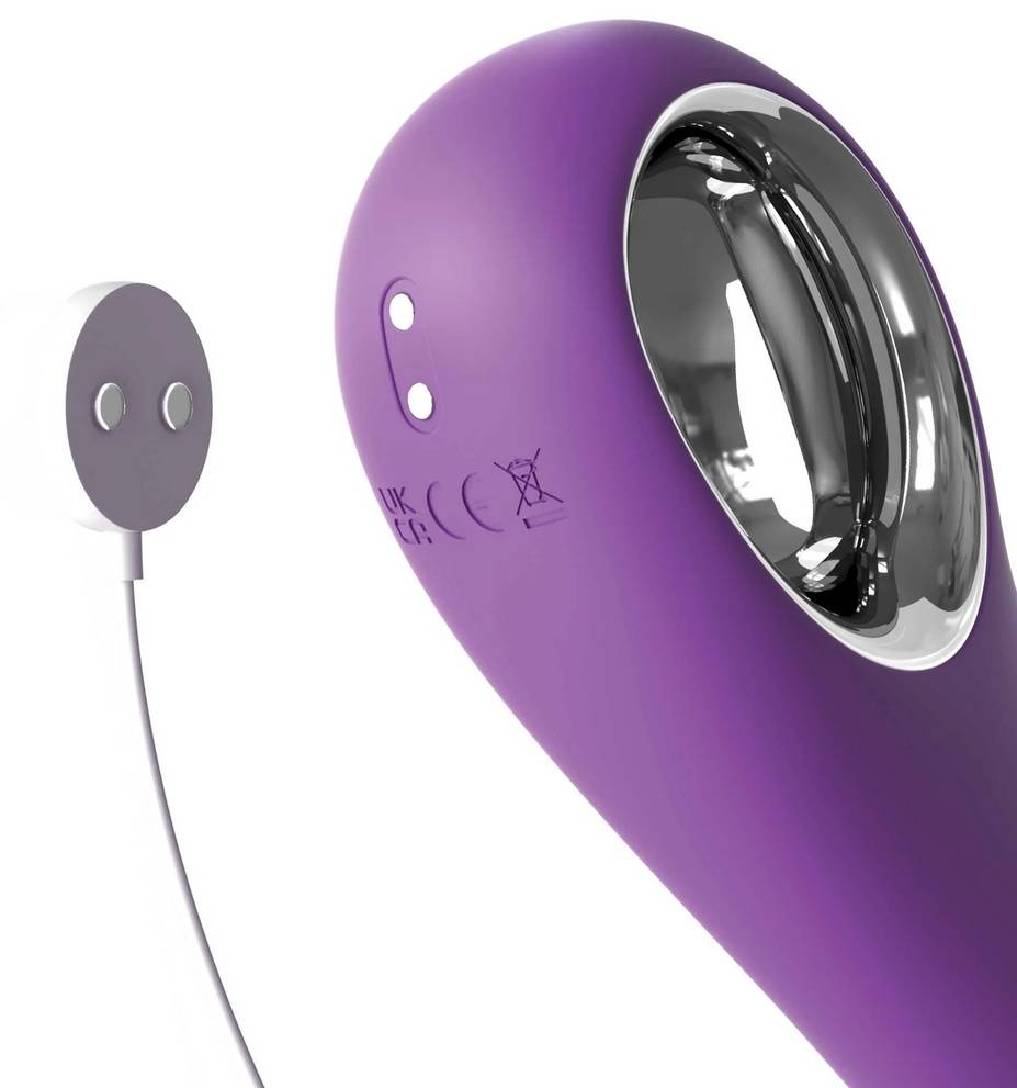 Сиреневый вибростимулятор с помпой и имитатором языка Her Ultimate Pleasure Pro