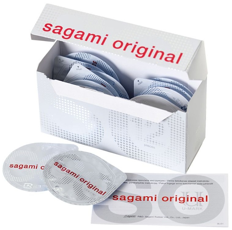 Ультратонкие презервативы Sagami Original 0.02 - 12 шт.