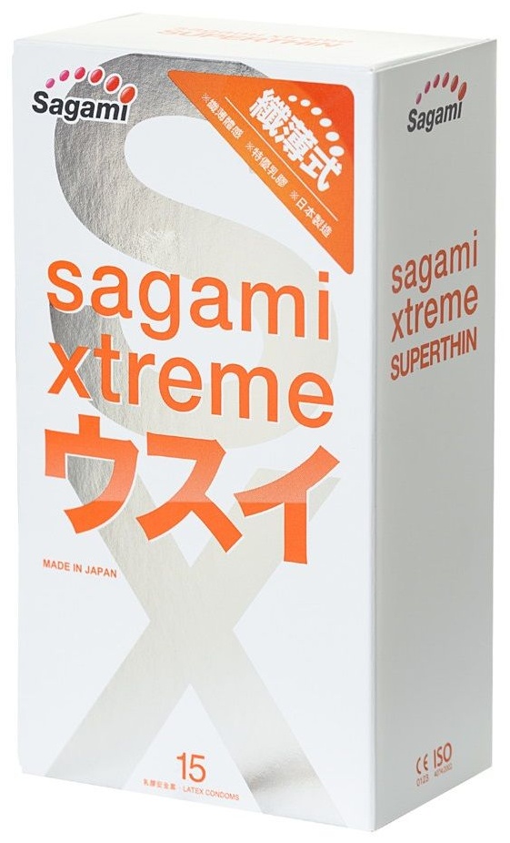 Ультратонкие презервативы Sagami Xtreme Superthin - 15 шт.