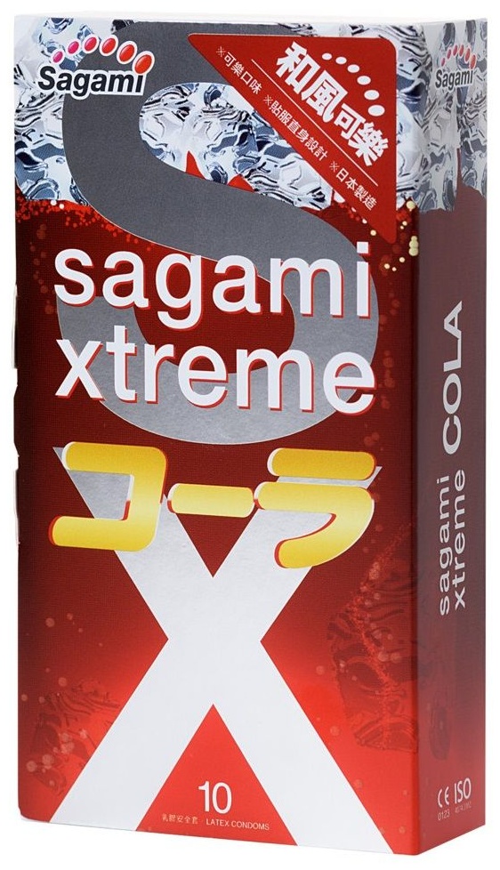 Ароматизированные презервативы Sagami Xtreme Cola - 10 шт.