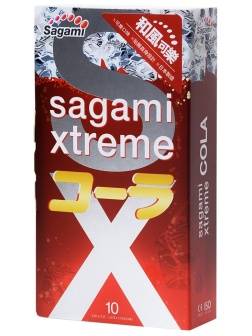 Ароматизированные презервативы Sagami Xtreme Cola - 10 шт.