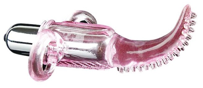 Насадка на палец в виде вибромассажера с щёточкой