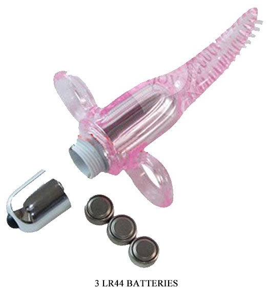 Насадка на палец в виде вибромассажера с щёточкой