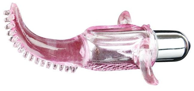 Насадка на палец в виде вибромассажера с щёточкой