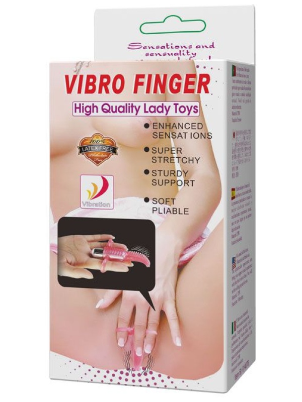 Насадка на палец в виде вибромассажера с щёточкой