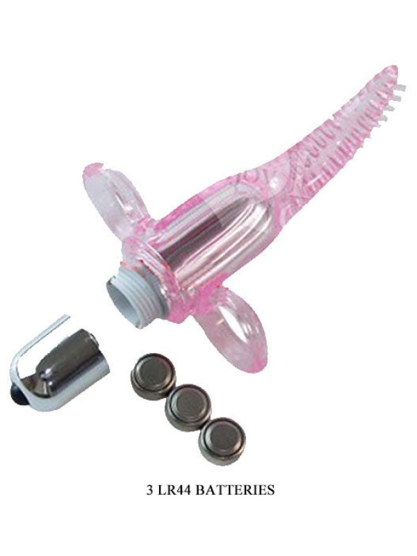 Насадка на палец в виде вибромассажера с щёточкой