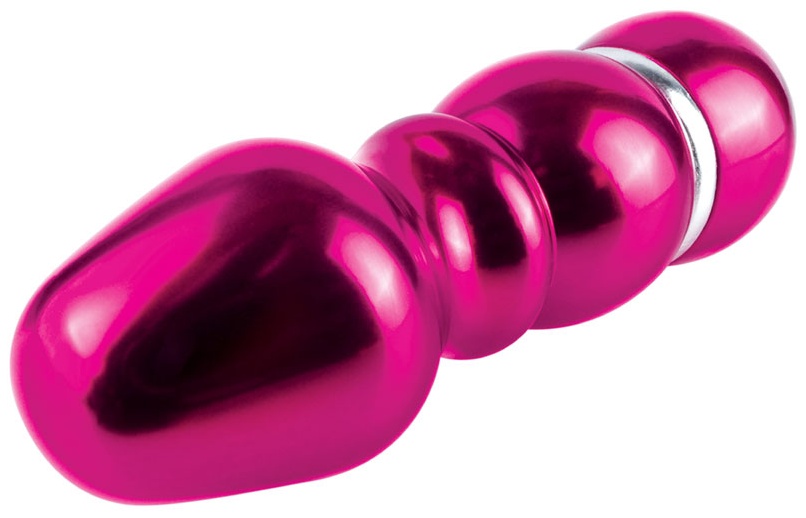 Алюминиевый рельефный вибратор PINK SMALL - 7,5 см.