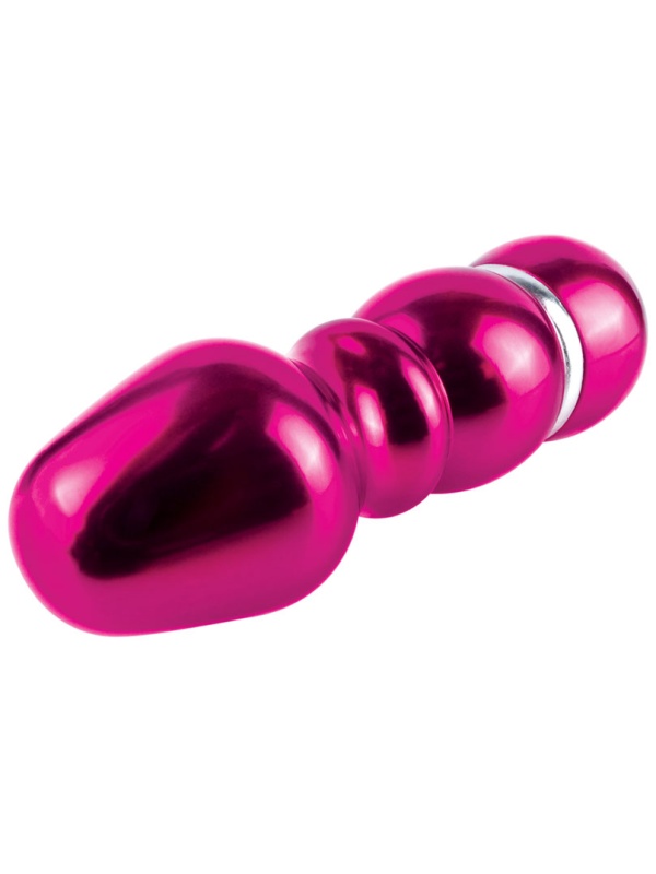 Алюминиевый рельефный вибратор PINK SMALL - 7,5 см.