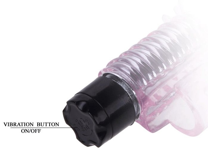 Розовый вибростимулятор с шипиками на палец