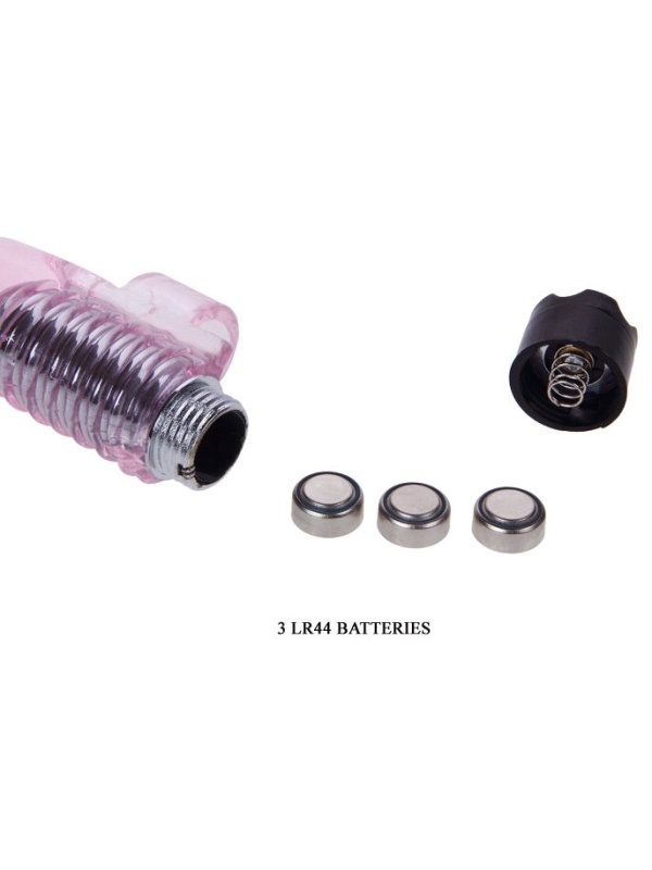 Розовый вибростимулятор с шипиками на палец