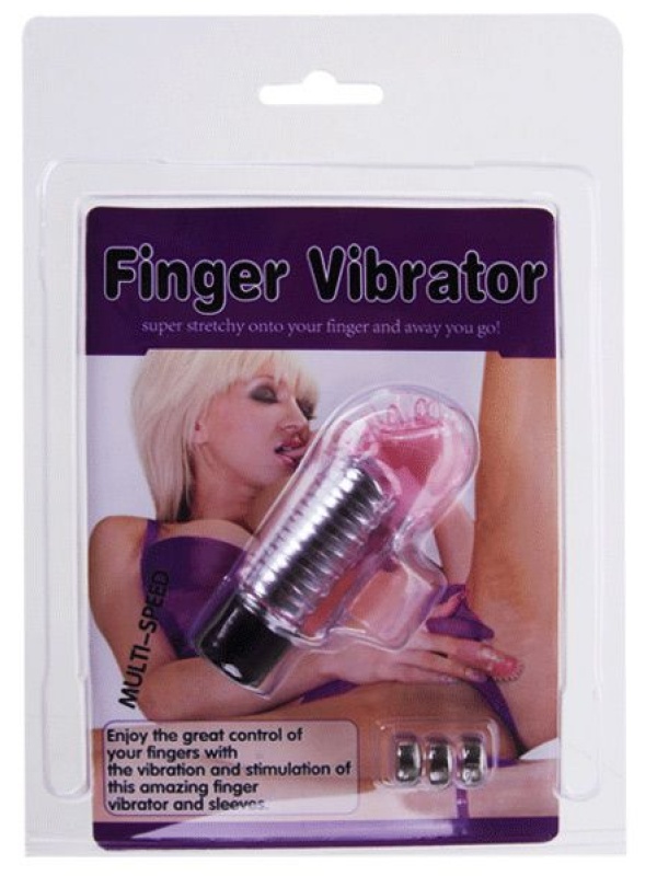 Розовый вибростимулятор с шипиками на палец