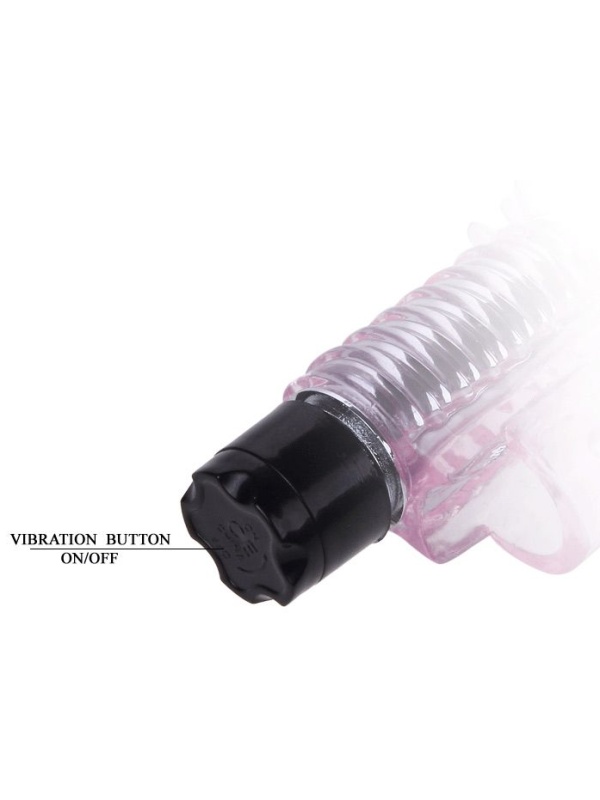 Розовый вибростимулятор с шипиками на палец