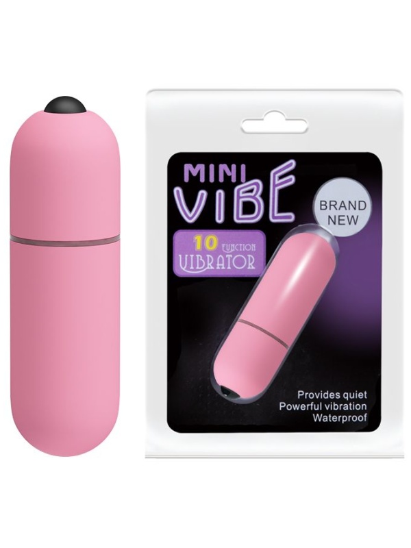 Розовая вибропуля с 10 режимами вибрации