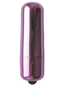 Фиолетовая гладкая вибропуля Erowoman-Eroman - 5,5 см.
