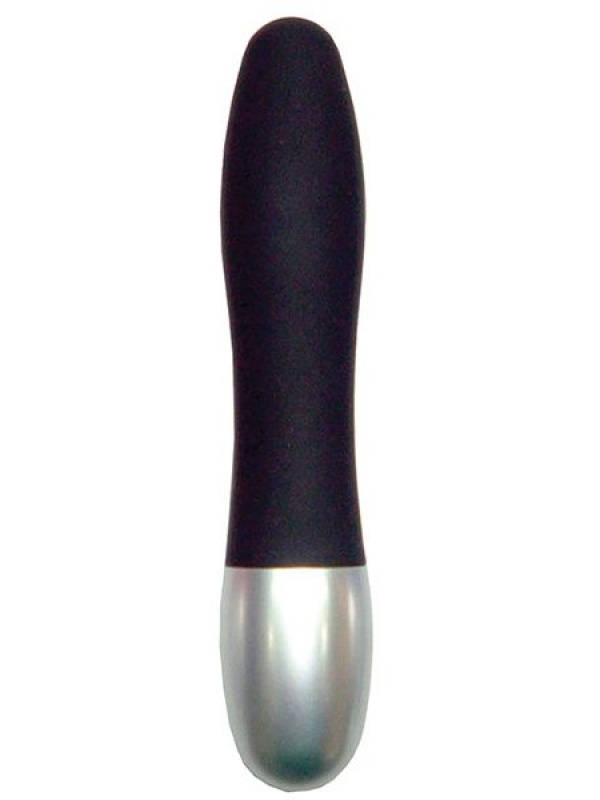 Черный миниатюрный вибратор DISCRETION - 8 см.