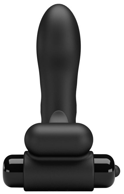 Черная вибронасадка на палец Orlando