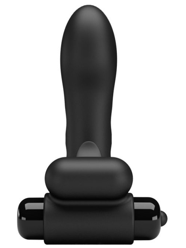 Черная вибронасадка на палец Orlando