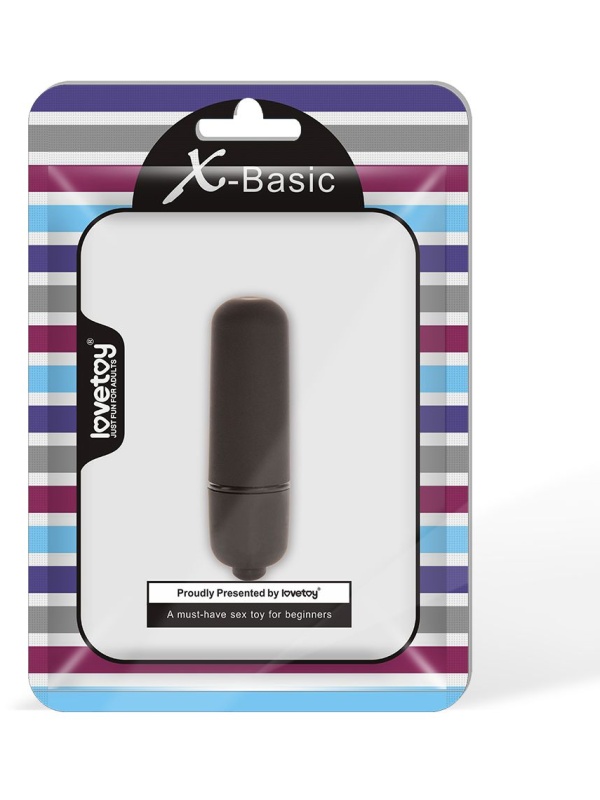 Черная вибропуля X-Basic Bullet Mini One Speed - 5,9 см.