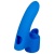 Синяя вибронасадка на палец с подвижным язычком Flick It