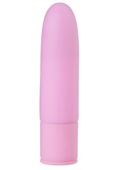 Розовый силиконовый мини-вибратор - 10 см.