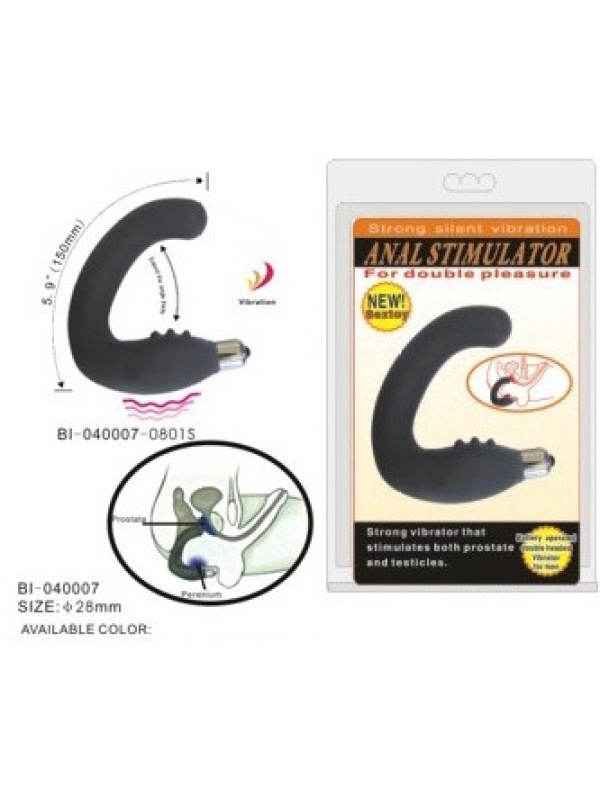 Чёрный вибростимулятор простаты