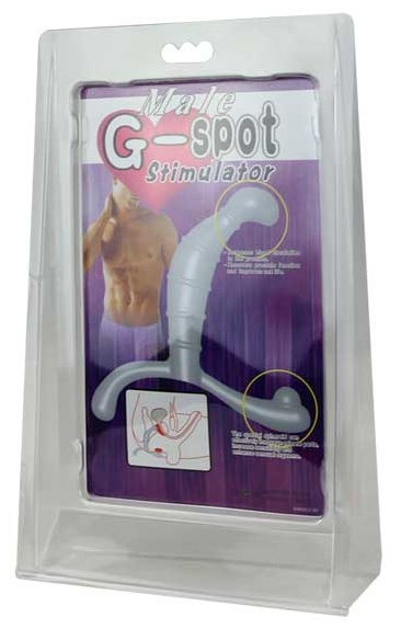 Чёрный стимулятор простаты с рёбрышками