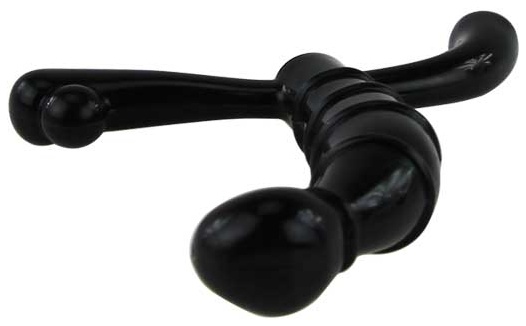 Чёрный стимулятор простаты с рёбрышками