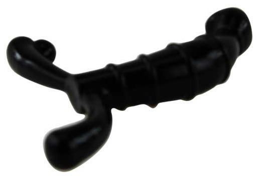 Чёрный стимулятор простаты с рёбрышками