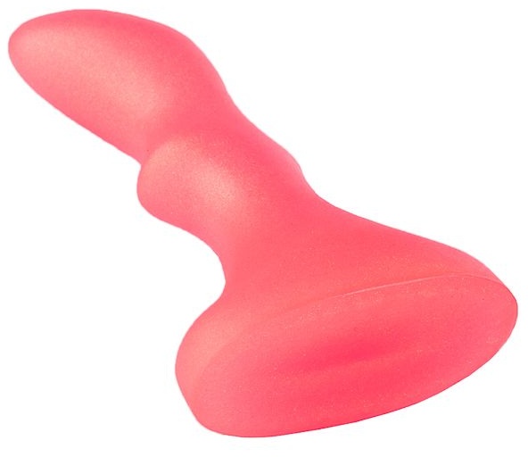 Розовый массажёр простаты - 10 см.