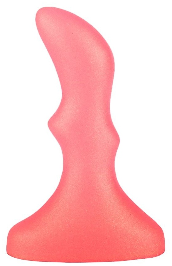 Розовый массажёр простаты - 10 см.