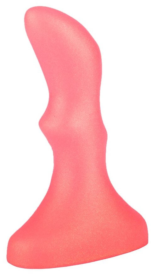 Розовый массажёр простаты - 10 см.
