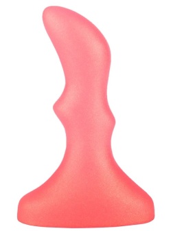 Розовый массажёр простаты - 10 см.