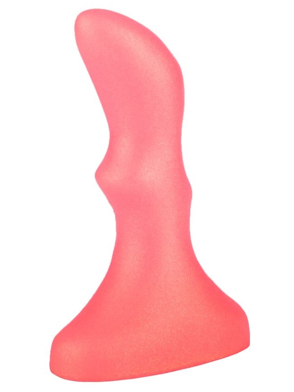 Розовый массажёр простаты - 10 см.
