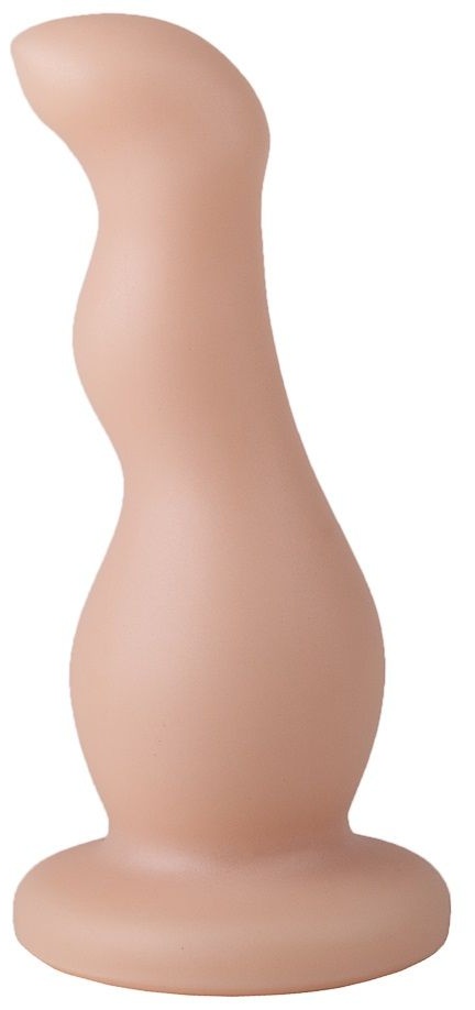 Телесный стимулятор простаты с изгибами - 13,5 см.