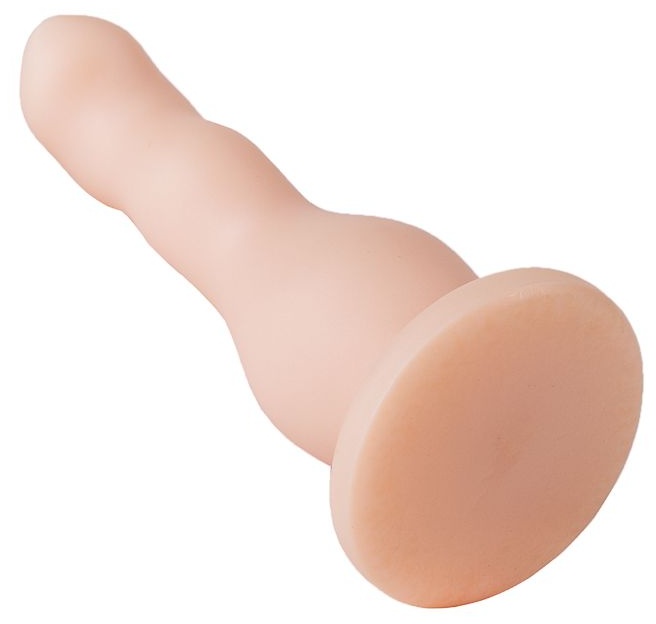 Телесный стимулятор простаты с изгибами - 13,5 см.