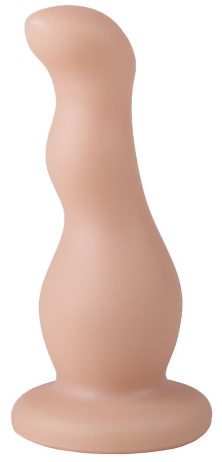 Телесный стимулятор простаты с изгибами - 13,5 см.