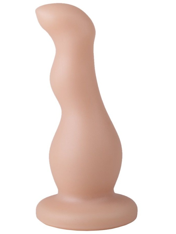 Телесный стимулятор простаты с изгибами - 13,5 см.