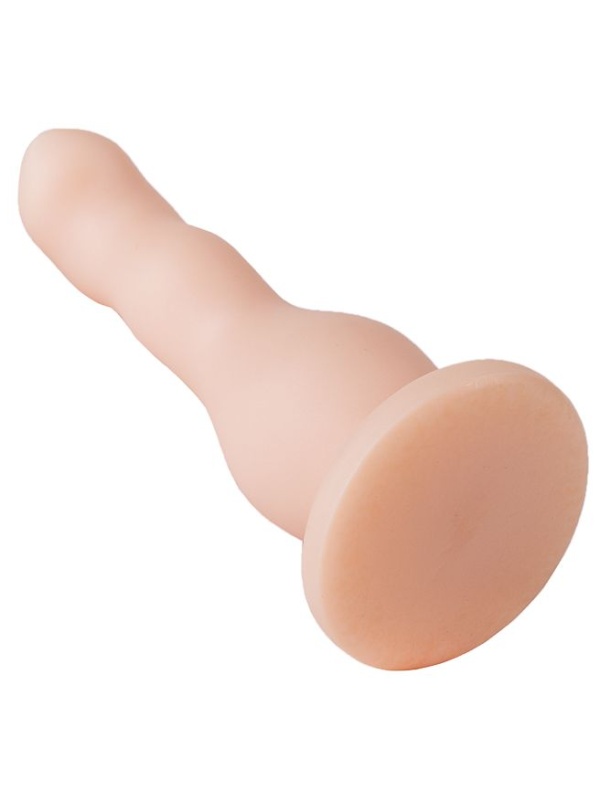 Телесный стимулятор простаты с изгибами - 13,5 см.