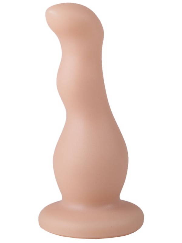 Телесный стимулятор простаты с изгибами - 13,5 см.