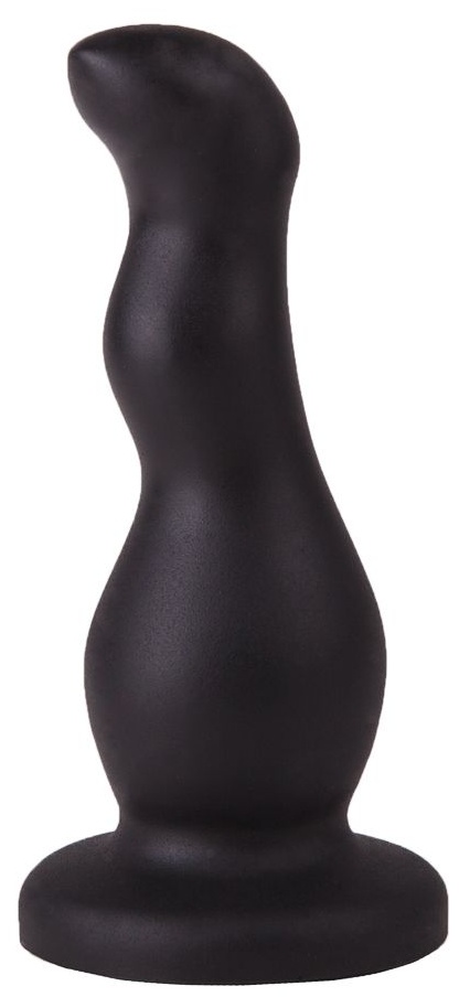 Чёрный анальный стимулятор для массажа простаты - 13,5 см.