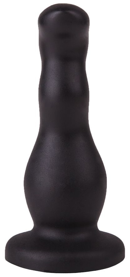 Чёрный анальный стимулятор для массажа простаты - 13,5 см.
